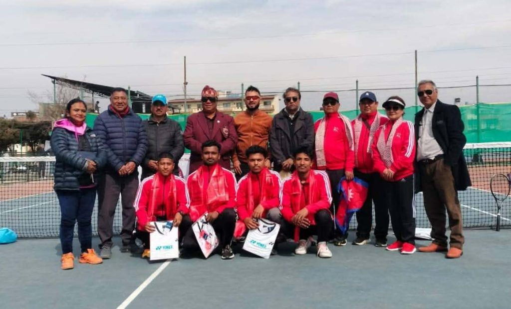 एसियाली जुनियर सफ्ट टेनिस प्रतियोगिता खेल्न नेपाली टोली भारत जाँदै