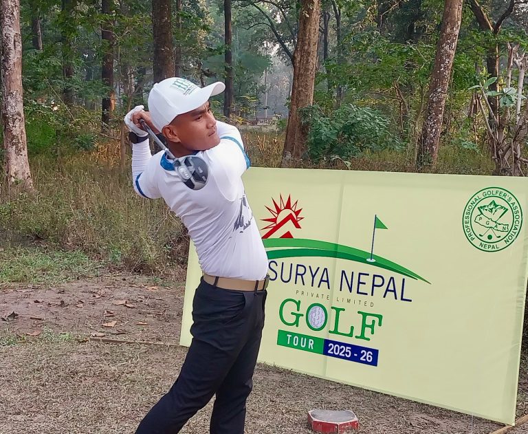 सूर्य नेपाल इस्टर्न ओपन सुरू : नेपाल नम्बर एक गल्फर निरजलाई ३ स्ट्रोकको अग्रता
