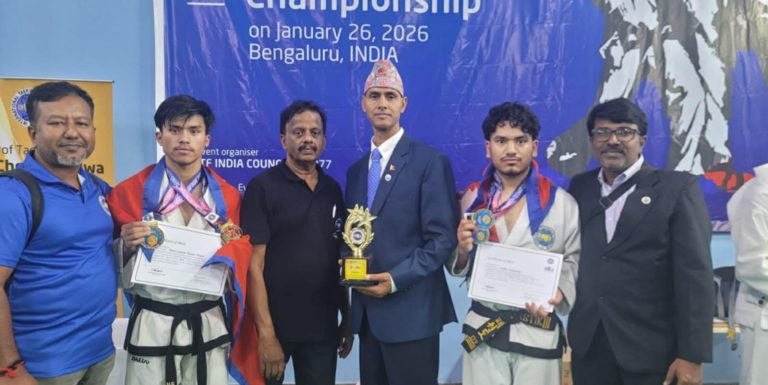 अन्तर्राष्ट्रिय आमन्त्रण तेक्वान्दो प्रतियोगितामा नेपाललाई दुई स्वर्ण र दुई रजत