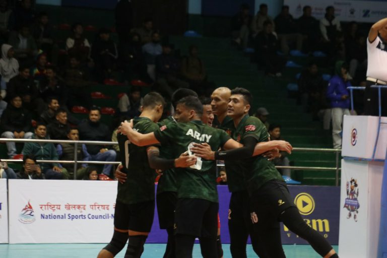 त्रिभुवन आर्मी क्लब एनभीए भलिबल च्याम्पियनसिपको सेमिफाइनलमा