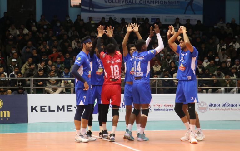 हेल्प नेपाल स्पोर्ट्स क्लब नवाैं एनभीए भलिबल च्याम्पियनसिपको फाइनलमा