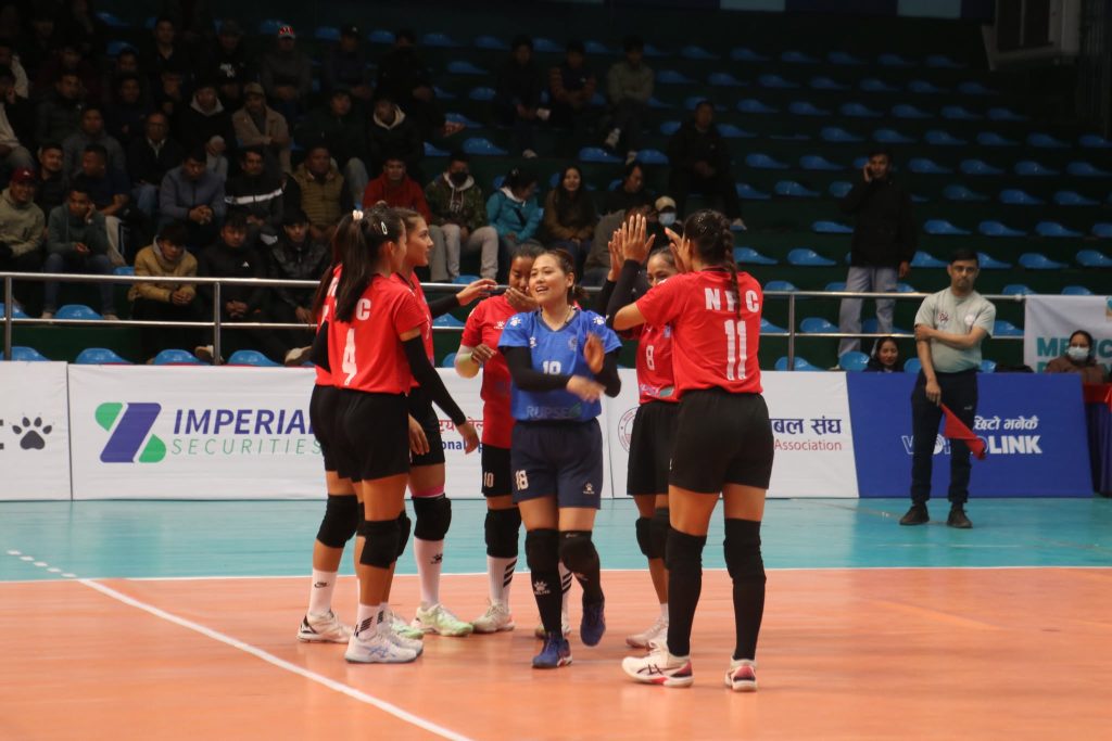 एनभीए भलिबल च्याम्पियनसिप : आर्मीलाई हराउँदै पुलिस फाइनलमा