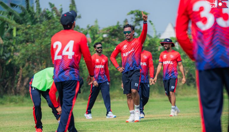 नेपाली क्रिकेट टिमले श्रीलंका ‘ए’ सँग अभ्यास खेल खेल्दै