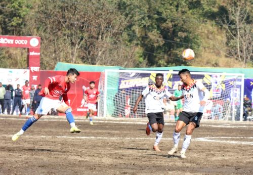 आयोजक त्रिवेणीलाई टाइब्रेकरमा हराउँदै मर्स्याङ्दी त्रिवेणी कप फुटबलको सेमिफाइनलमा