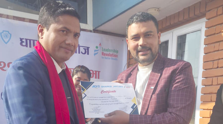 धापासी जेसीजको अध्यक्षमा अर्जुन गिरी