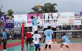 टाइगर कप भलिबल : आर्मीलाई हराउँदै पर्वत भलिबल संघ तेस्रो