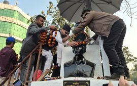 मधेश आन्दोलनका पहिलो शहीदलाई बालेनको माला