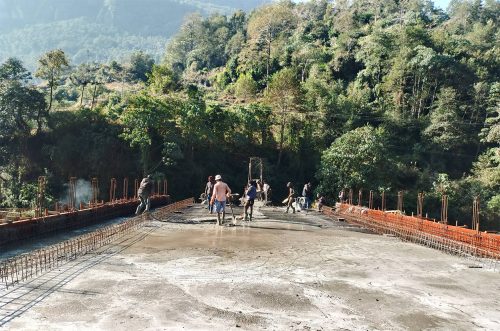 पर्वतको भुरुङ्दीखोलामा मोटरेबल पुल निर्माण अन्तिम चरणमा