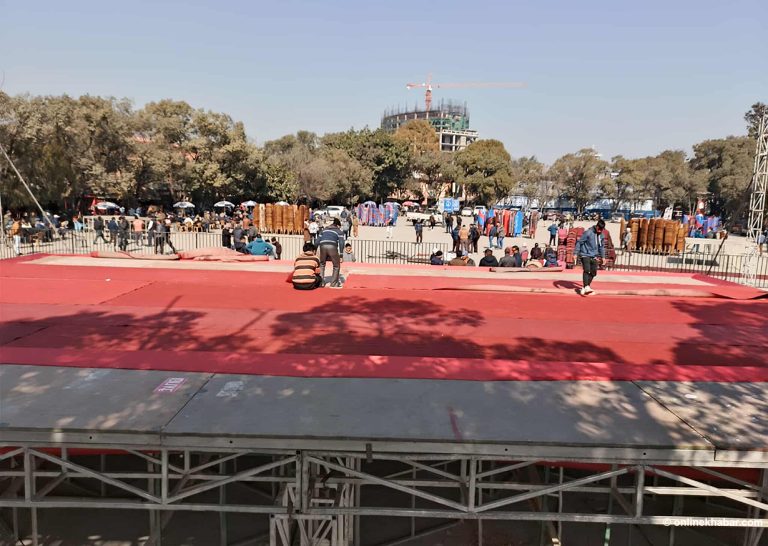 यसरी तयार हुँदैछ गगन-विश्वले घोषणा गरेको विशेष महाधिवेशन उद्घाटन स्थल (तस्वीरहरू)