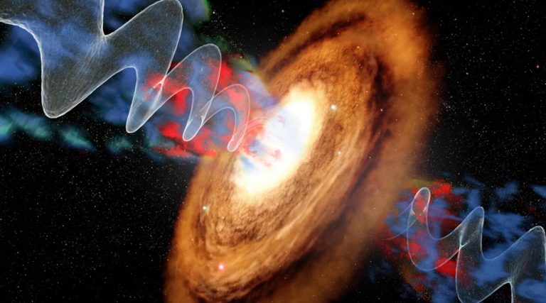 ब्रह्माण्डमा ग्यालेक्सीकै आकारको ‘हल्लिने’ ब्ल्याक होल जेट फेला पर्‍यो 