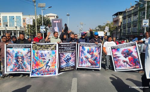 खोला मापदण्डविरुद्ध माइतीघरमा प्रदर्शन (तस्वीरहरू)