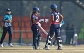 नेपालले थाइल्यान्डलाई दियो १२३ रनको लक्ष्य