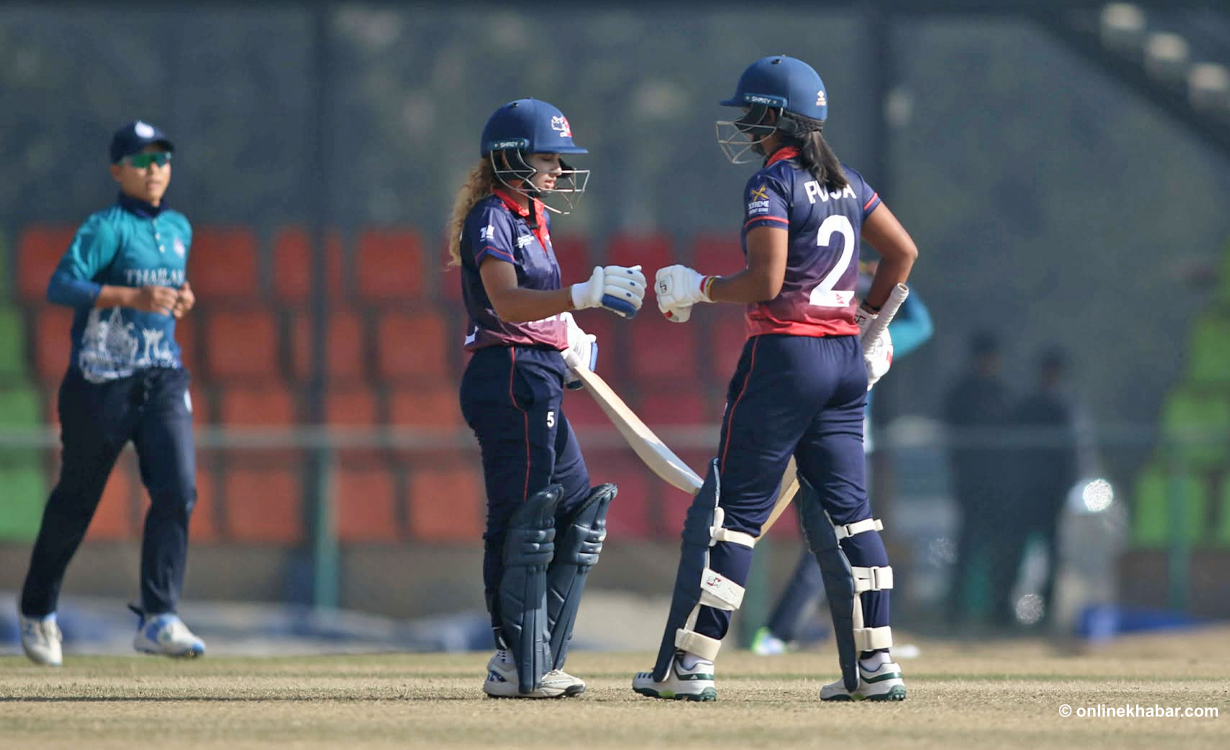 नेपालले थाइल्यान्डलाई दियो १२३ रनको लक्ष्य