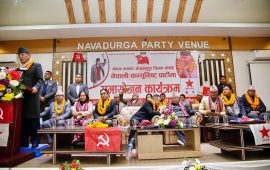 एमाले ओखलढुंगा जिल्ला कमिटीका पदाधिकारीहरू नेकपा प्रवेश