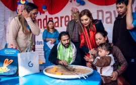 गोल्यान ग्रुपको शैक्षिकवृत्ति प्राप्त ३ बालबालिकाको अक्षरारम्भ