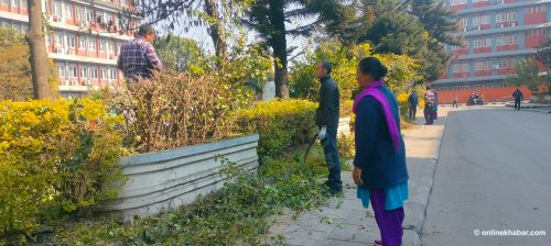 सिंहदरबारभित्र सरसफाइ (तस्वीरहरू)