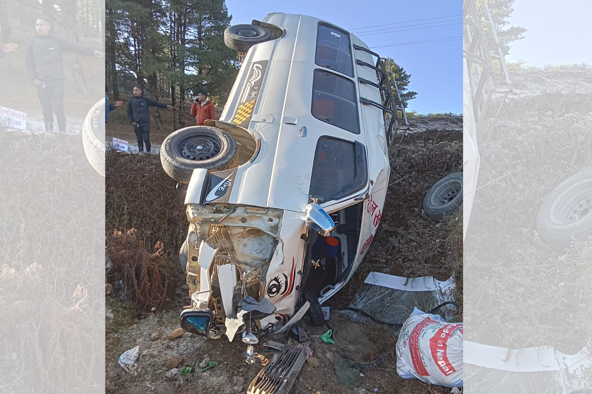 दोलखामा भ्यान दुर्घटना, ३ जना घाइते