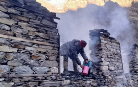 गोरखामा आगलागी हुँदा एकजना घाइते    