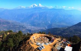 ‘ब्लु हिल’मा यसरी निर्माण हुँदैछ पर्यटकीय पूर्वाधार