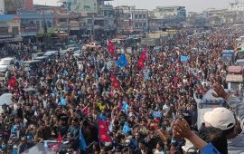 समर्थकसहित निर्वाचन कार्यालय तर्फ लागे बालेन