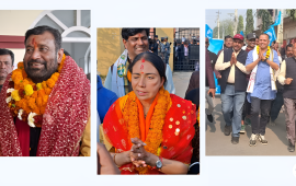 धनुषा-३ मा विमलेन्द्र, जुली र मनिषले गराए उम्मेदवारी दर्ता