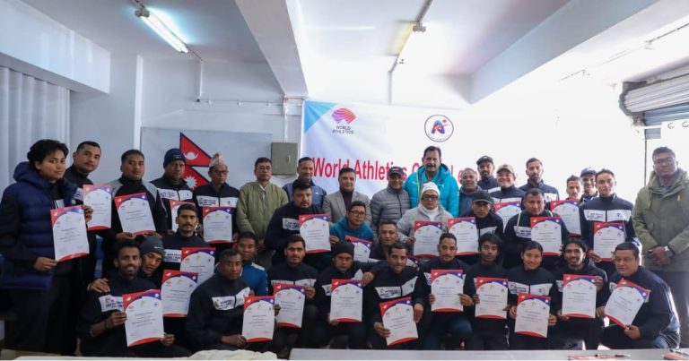 वर्ल्ड एथ्लेटिक्स सीइसीएस लेभल वान कोर्स सम्पन्न