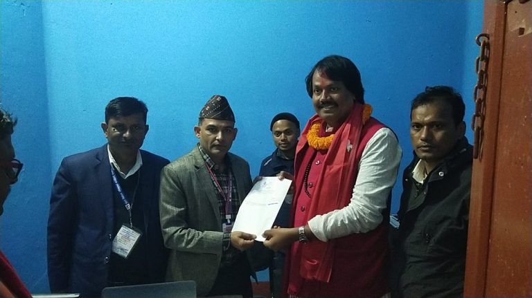 जनमत पार्टी अध्यक्ष सिके राउतले सप्तरी-२ बाट गराए मनोनयन दर्ता 