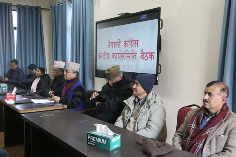 कांग्रेसको १५औं महाधिवेशनको नयाँ तालिका ल्याउने प्रस्ताव अनुमोदन