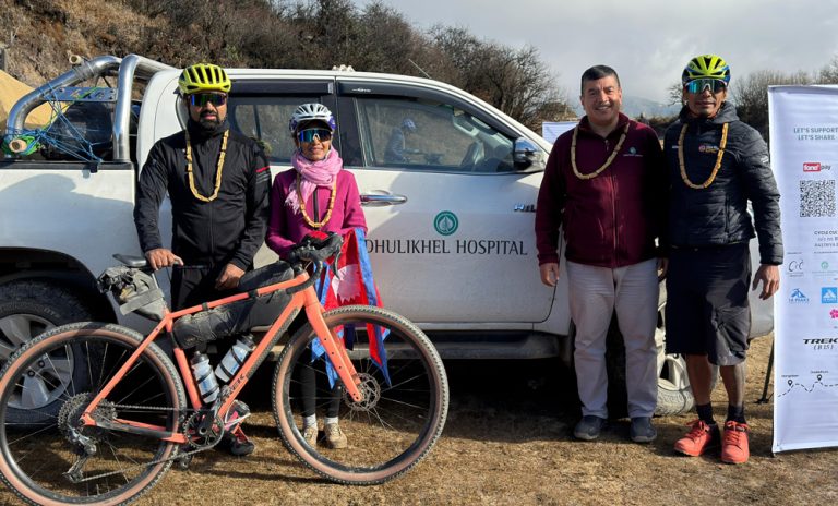क्यान्सरपीडितका लागि कोष निर्माण गर्न साइकल यात्रा, चिवाभञ्ज्याङबाट भयो सुरु
