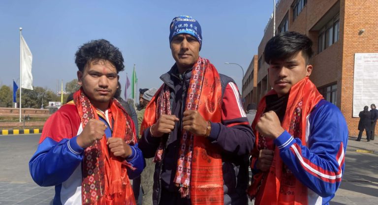 दुई खेलाडीसहित तीन सदस्यीय तेक्वान्दो टोली भारत प्रस्थान