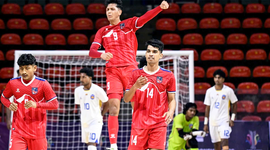 साफ फुटसल च्याम्पियनसिप : नेपालले श्रीलंकालाई हरायो