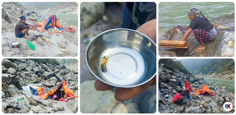 २१ बर्षदेखि त्रिशूलीको बालुवामा सुन खोज्दै बोटे परिवार, वर्षदिनमा भेटिन्छ ४ लाल