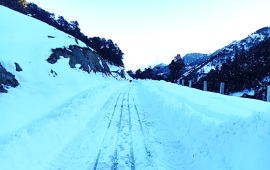 भारी हिमपातका कारण मध्यपहाडी लोकमार्गमा अलपत्र यात्रुको उद्धार  