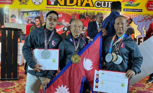 इन्डिया कपमा नेपाललाई दुई स्वर्णसहित पाँच पदक