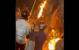 कोटेश्वरमा पनि जलाइयो गगनको पुत्ला