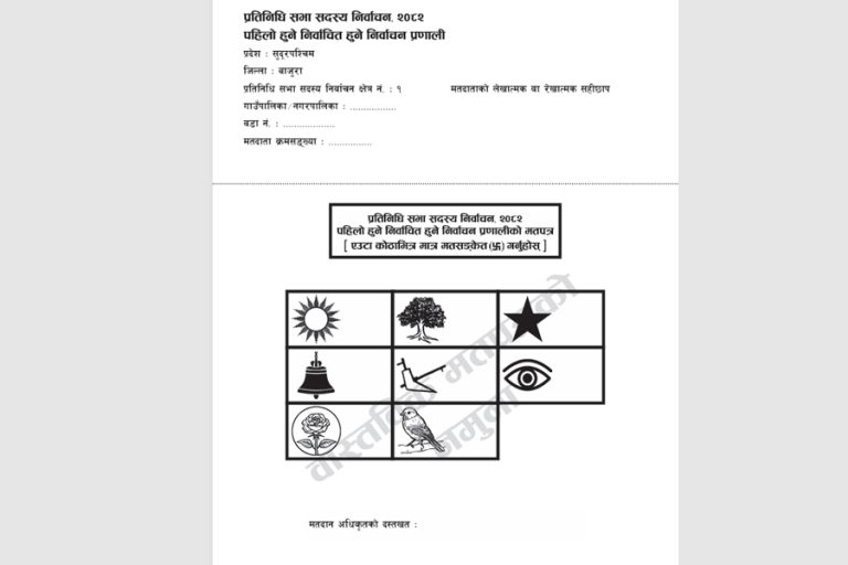 वास्तविक नमूना मतपत्र सार्वजनिक, काठमाडौंको सबैभन्दा ठूलो