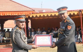 २५औं सशस्त्र प्रहरी दिवस : सहप्रवक्ता थापालाई मिडिया समन्वय पुरस्कार