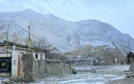 मुस्ताङमा पनि पर्‍यो हिउँ