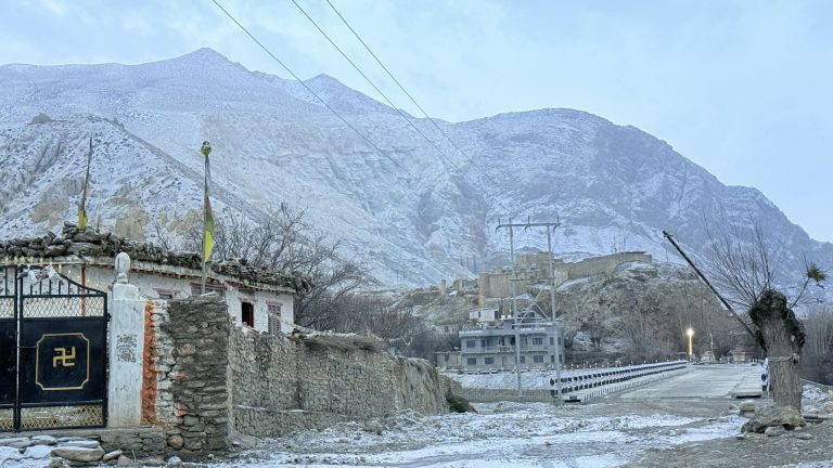 मुस्ताङमा पनि पर्‍यो हिउँ