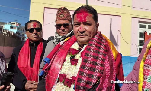 नेकपाका नरेश भण्डारीले गराए जुम्लामा उम्मेदवारी दर्ता