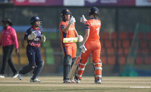 महिला टी-२० विश्वकप ग्लोबल छनोट : नेदरल्यान्ड्ससँग नेपाल २ रनले पराजित