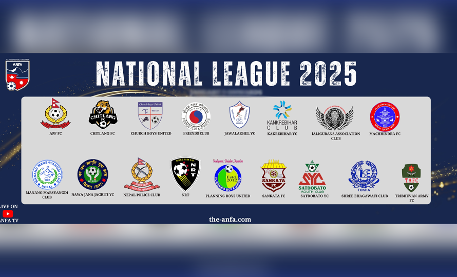 राष्ट्रिय लिग फुटबल पुस ३० देखि, उद्‍घाटन खेलमा काँक्रेविहार र फ्रेन्ड्स खेल्ने