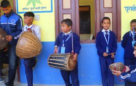 पन्चेबाजा संरक्षणमा जुटे विद्यार्थी