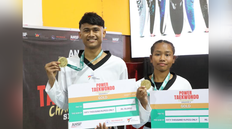 पावर तेक्वान्दो च्याम्पियनसिपमा रक्षा र सुमित च्याम्पियन