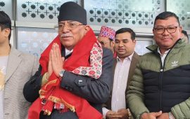 नयाँदिल्ली पुगे प्रचण्ड