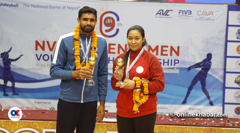 नवौं एनभीए महिला तथा पुरुष भलिबल : प्रतिभा र फखर उद्दिन सर्वोत्कृष्ट