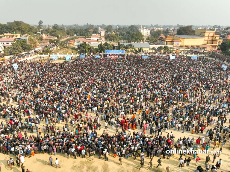 जनकपुरमा रास्वपाको परिवर्तन उद्घोष सभा (तस्वीरहरू)