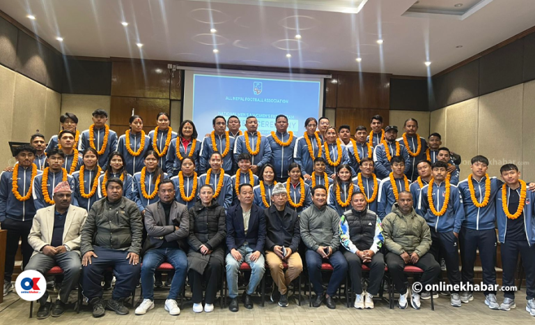 साफ फुटसल च्याम्पियनसिप खेल्न जाने नेपाली टोलीको बिदाइ
