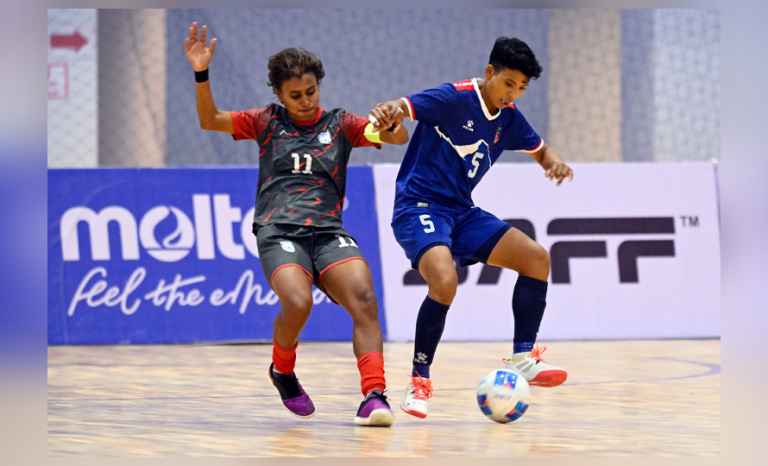 साफ फुटसल च्याम्पियनसिप : महिलातर्फ नेपाल बंगलादेशसँग पराजित