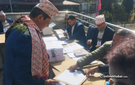 स्याङ्जा-१ बाट नेकपाका शैलेन्द्र घिमिरेको पहिलो मनोनयन दर्ता